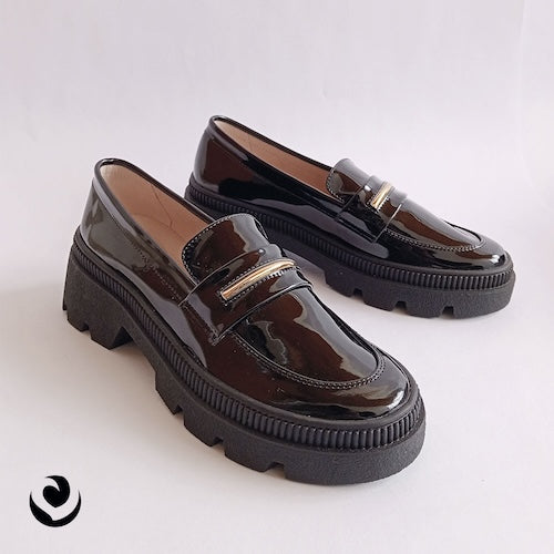 Mocasines Charol Negro