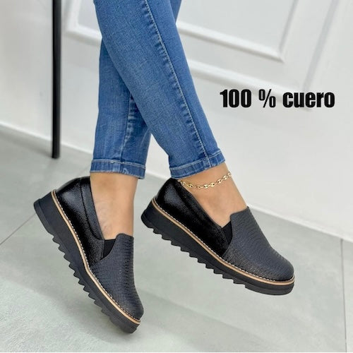 Mocasines en Cuero Negro