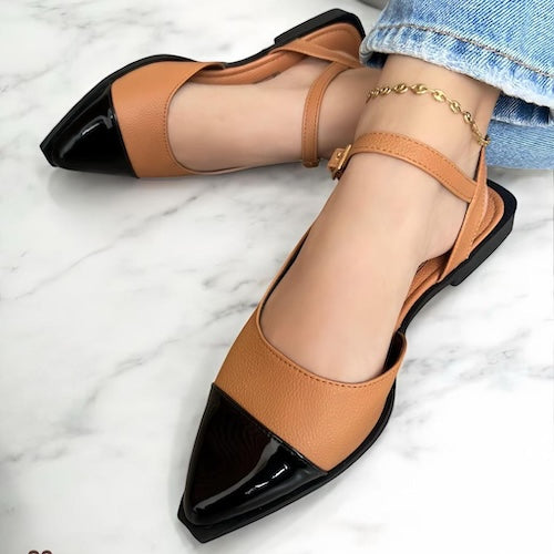 Baleta Destalonada Miel y Negro