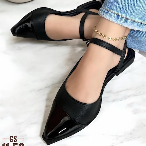 Baleta Destalonada Negro