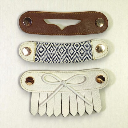 Mocasines en Cuero Blanco - Con Diseño Intercambiable