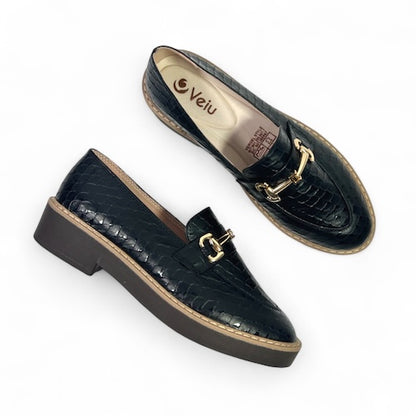 Mocasines en Cuero Negro
