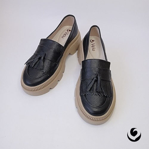 Mocasines Cuero Negros