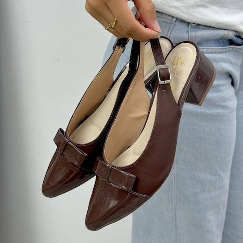 Tacones Cafés Destalonados