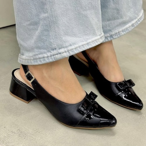 Tacones Negros Destalonados