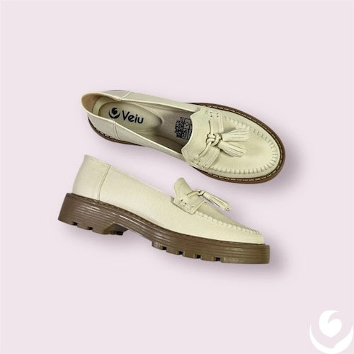 Mocasines Crema