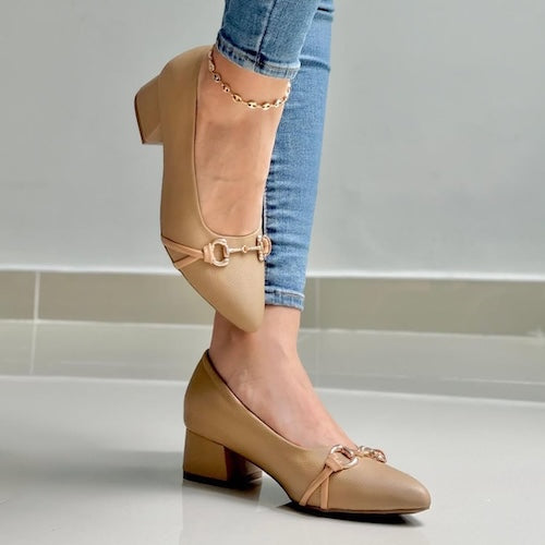 Tacones Beige