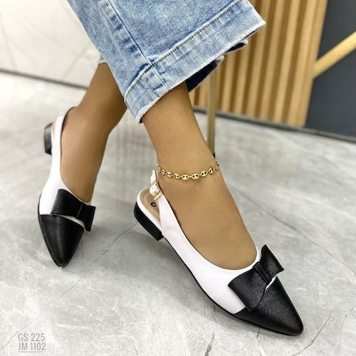 Baleta Destalonada Blanco y Negro