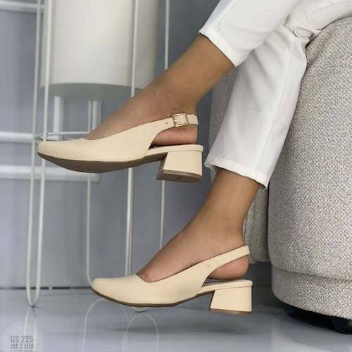 Tacones Destalonados Beige