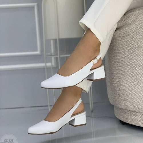 Tacones Destalonados Blancos