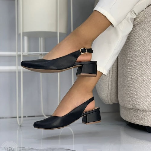 Tacones Destalonados Negros