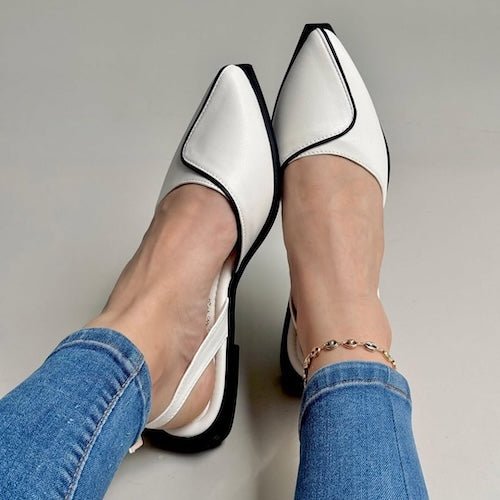 Baletas destalonada Blanca