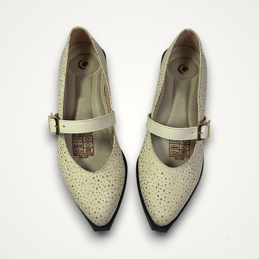 Baletas Destalonada Beige