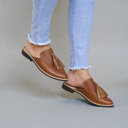 Mules Flecos Miel
