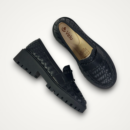 Mocasines Suela Tractor Negro