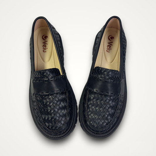 Mocasines Suela Tractor Negro