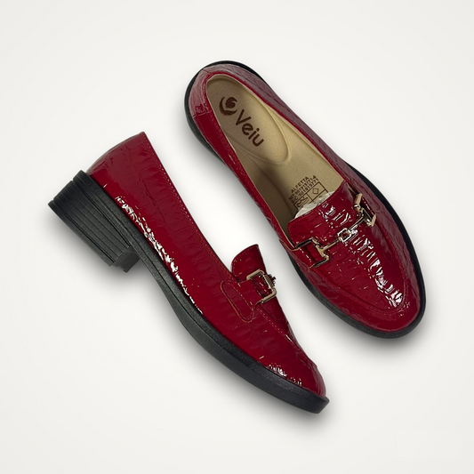 Mocasines Charol Rojo