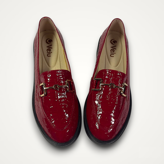 Mocasines Charol Rojo