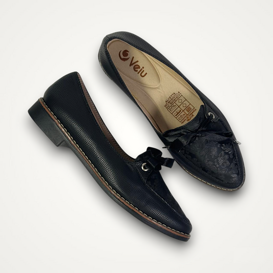Mocasines Negro Moño