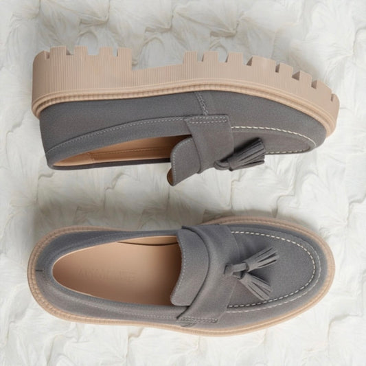 Mocasines Suela Tractor Gris