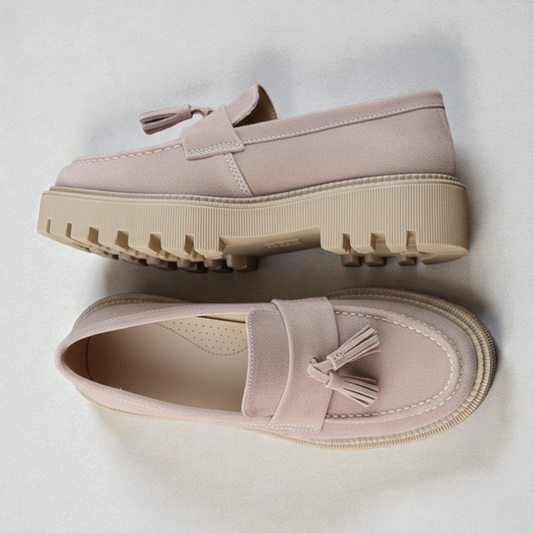 Mocasines Suela Tractor Rosa