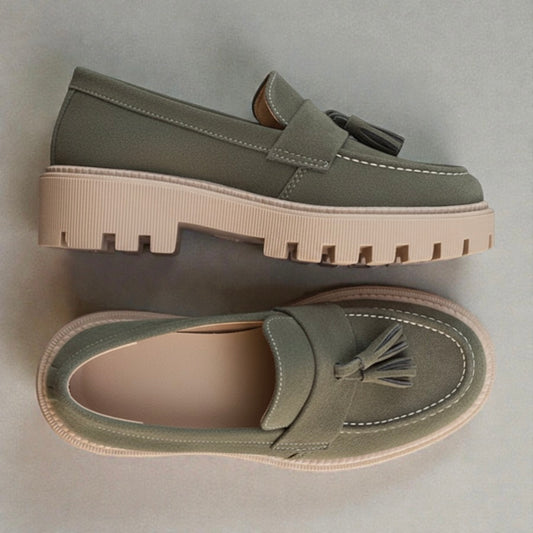 Mocasines Suela Tractor Verde